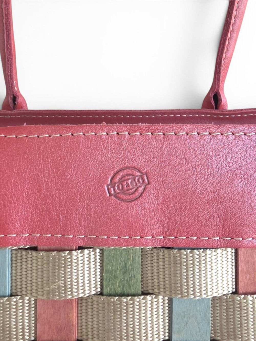 Longaberger TO GO WOVEN BASKET Leather PURSE TOTE Mother’s Day 2008 Pink USA - Picture 2 of 10